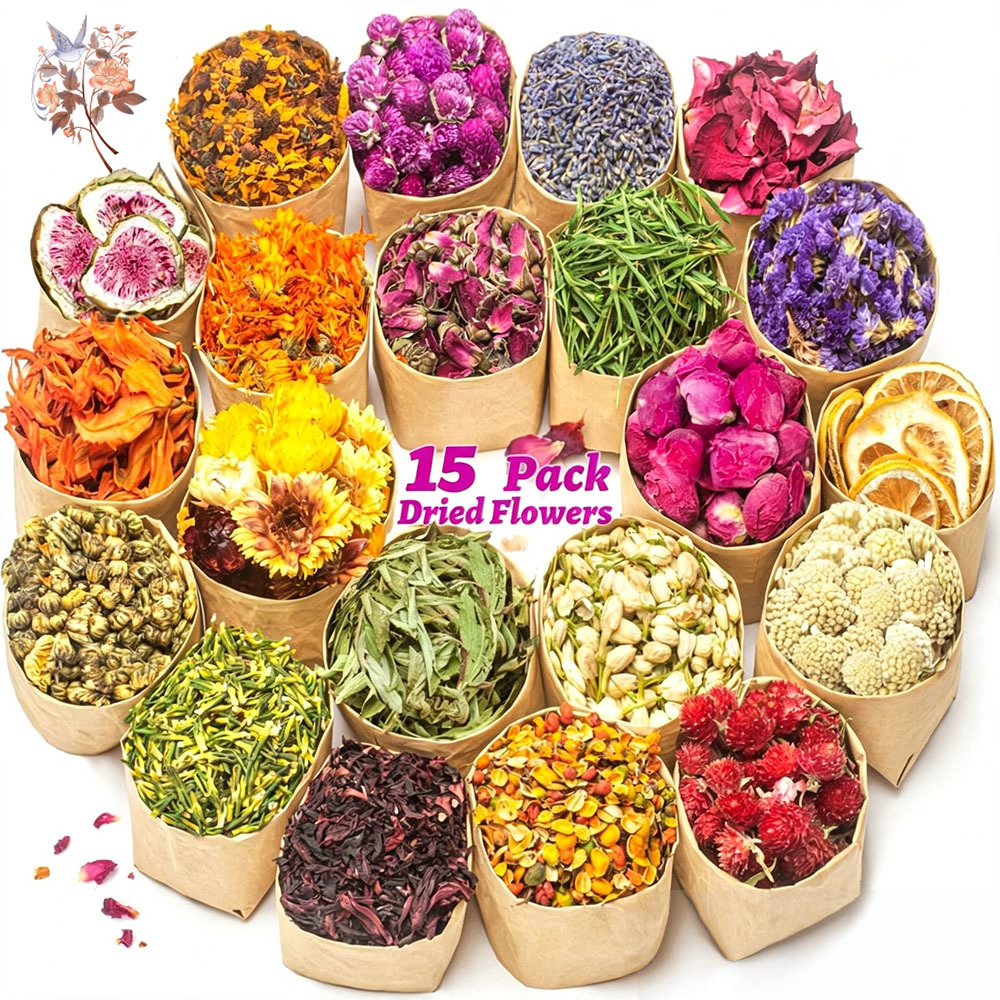 Your Candle Supplies - 15 Sacos de Flores Secas, Kit